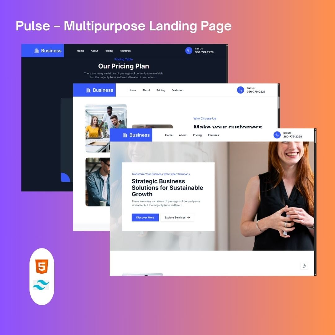 Pulse – Multipurpose Landing Page Template